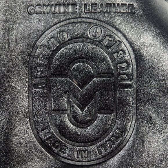 MARINO ORLANDI Cream Croc Embossed Leather Large Bag - Picture 4 of 16